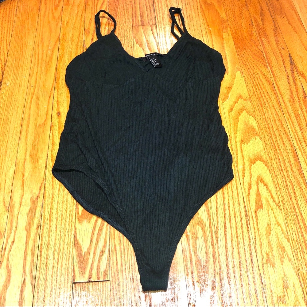 DARK GREEN BODYSUIT